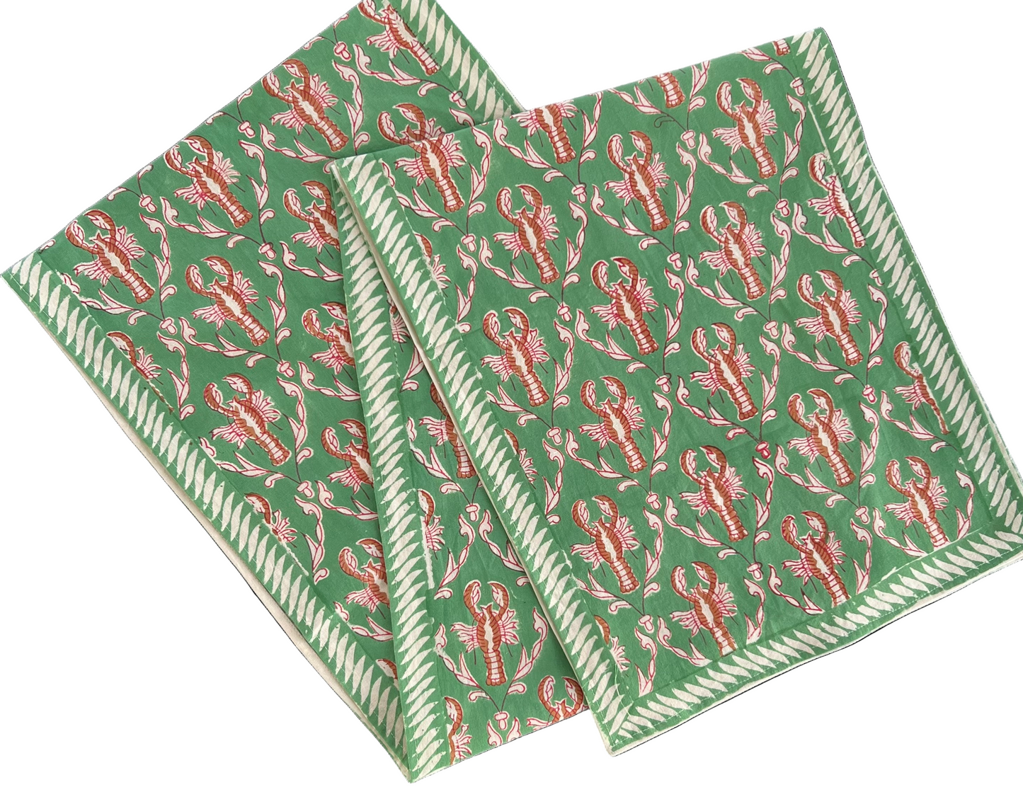 Green Lobster Table Runner