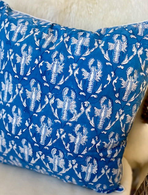 Throw Pillow - Blue Lobster