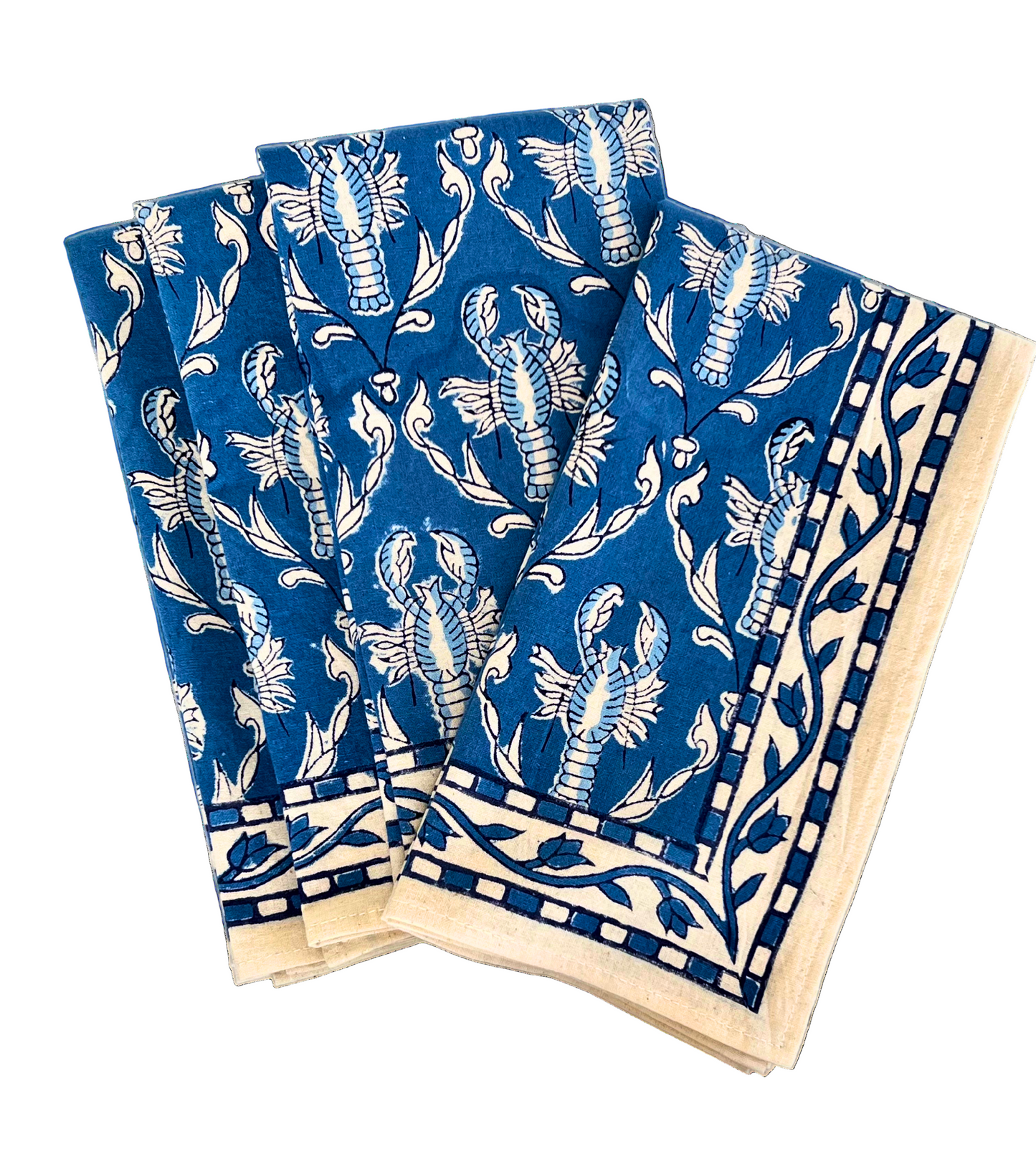 Blue Lobster Napkins - set of 4