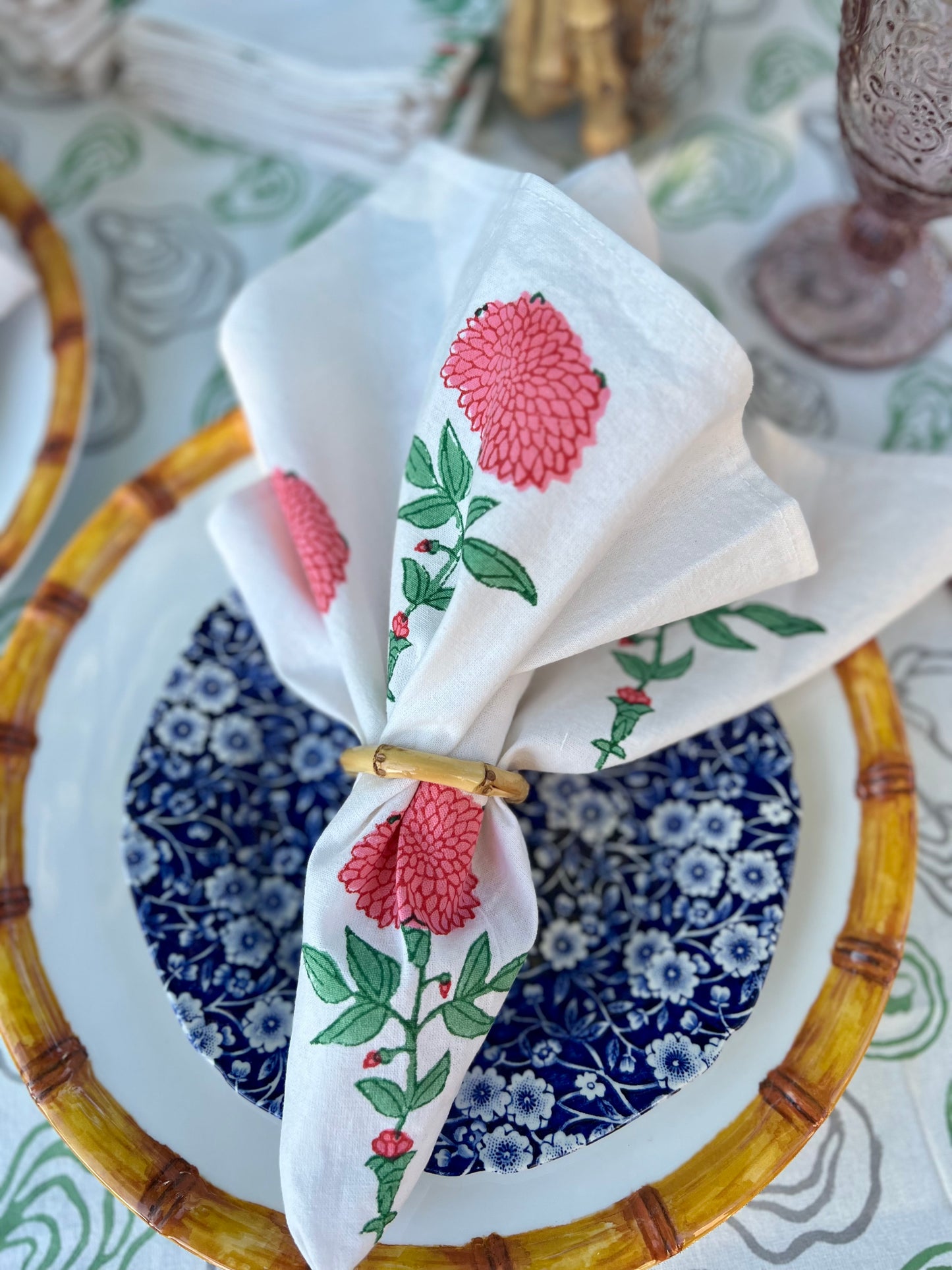 Zinnia Napkin Pink - set of 4