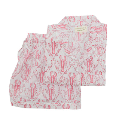 Shorts Night Suit in Pink Lobster