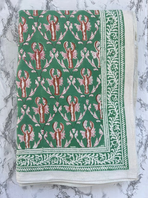 Green Lobster Tablecloth