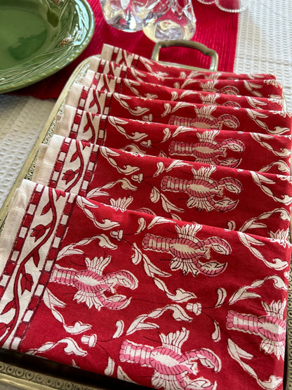 Red Lobster Napkins - set of 4