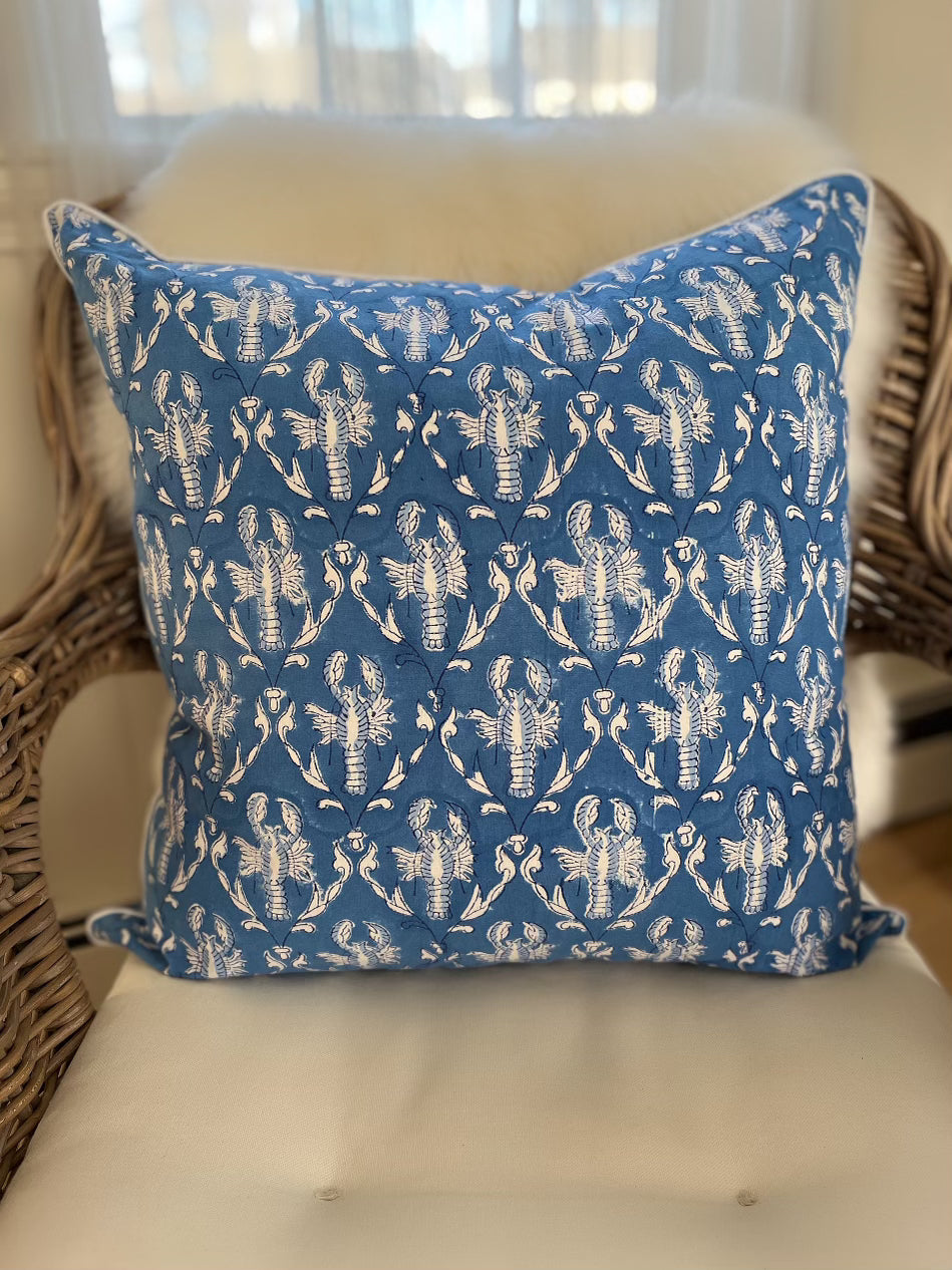 Throw Pillow - Blue Lobster